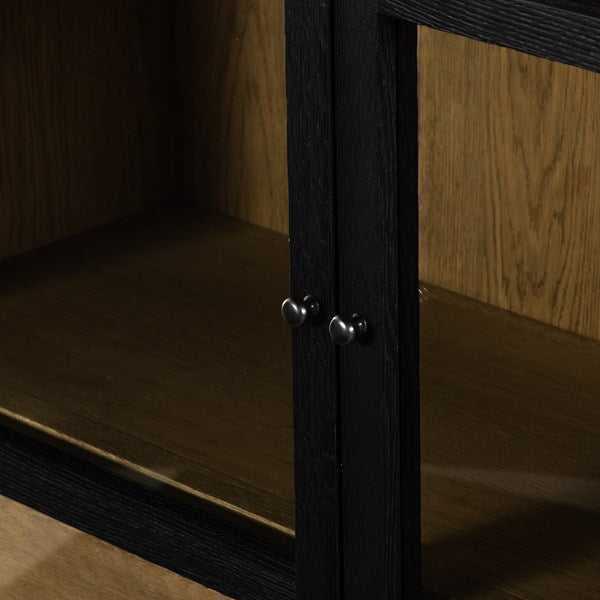 Millie Double Cabinet - Matte Black-Four Hands-FH-232216-001-Bookcases & Cabinets-13-France and Son