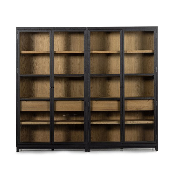 Millie Double Cabinet - Matte Black-Four Hands-FH-232216-001-Bookcases & Cabinets-3-France and Son