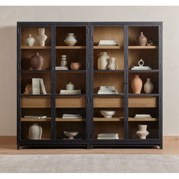 Millie Double Cabinet - Matte Black-Four Hands-FH-232216-001-Bookcases & Cabinets-2-France and Son