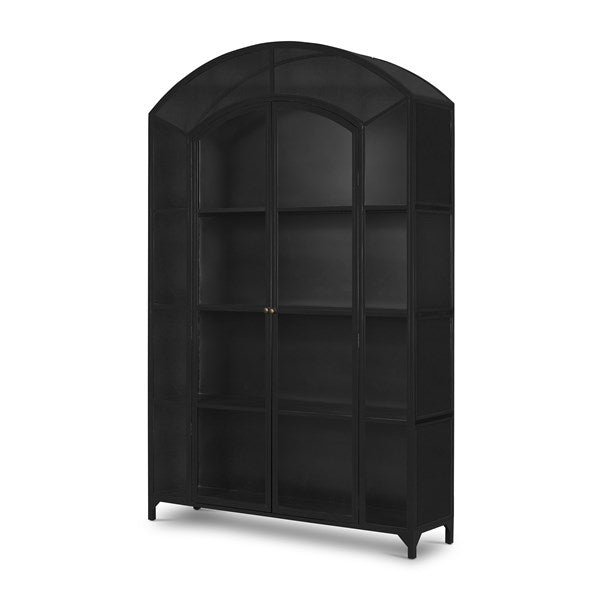 Belmont Wide Metal Cabinet - Black-Four Hands-FH-232421-001-Bookcases & Cabinets-1-France and Son