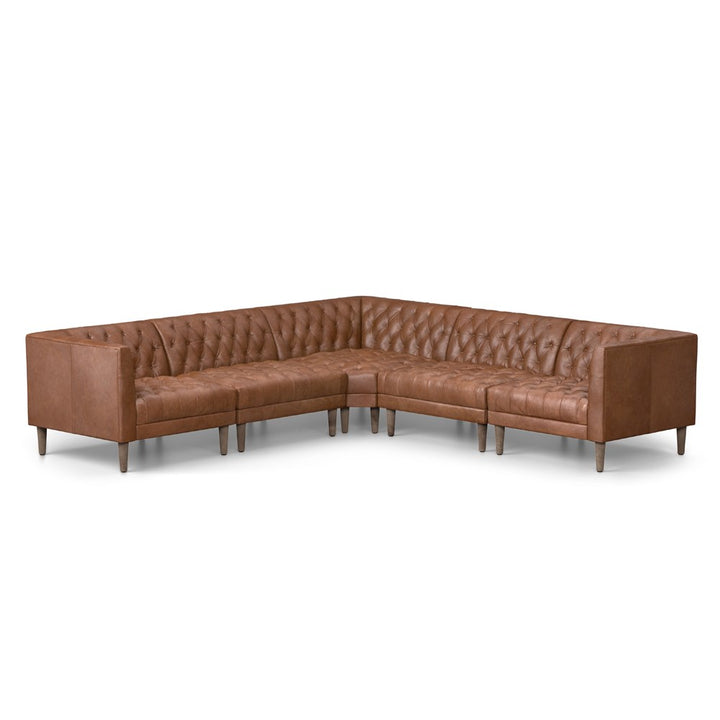 Williams Sectional-Four Hands-FH-233234-002-Sofas5 Piece Sectional-Chocolate-46-France and Son