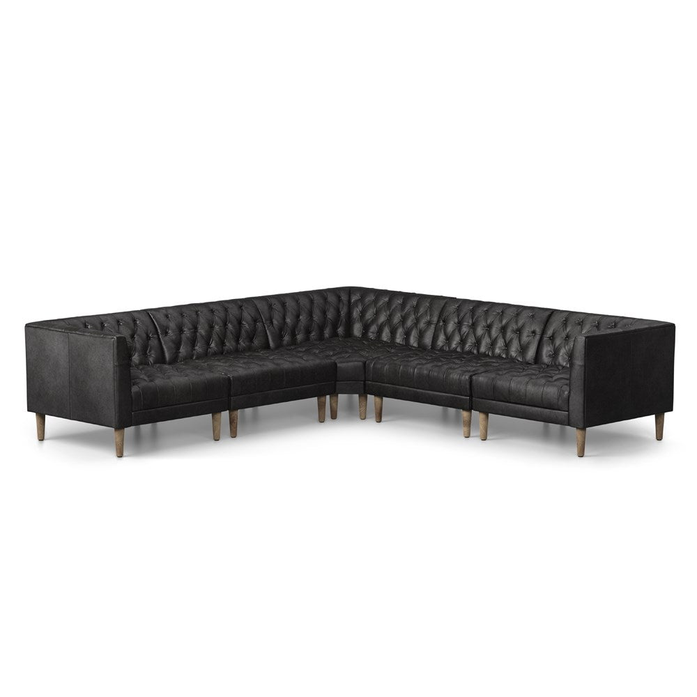 Williams Sectional-Four Hands-FH-233234-003-Sofas5 Piece Sectional-Ebony-50-France and Son