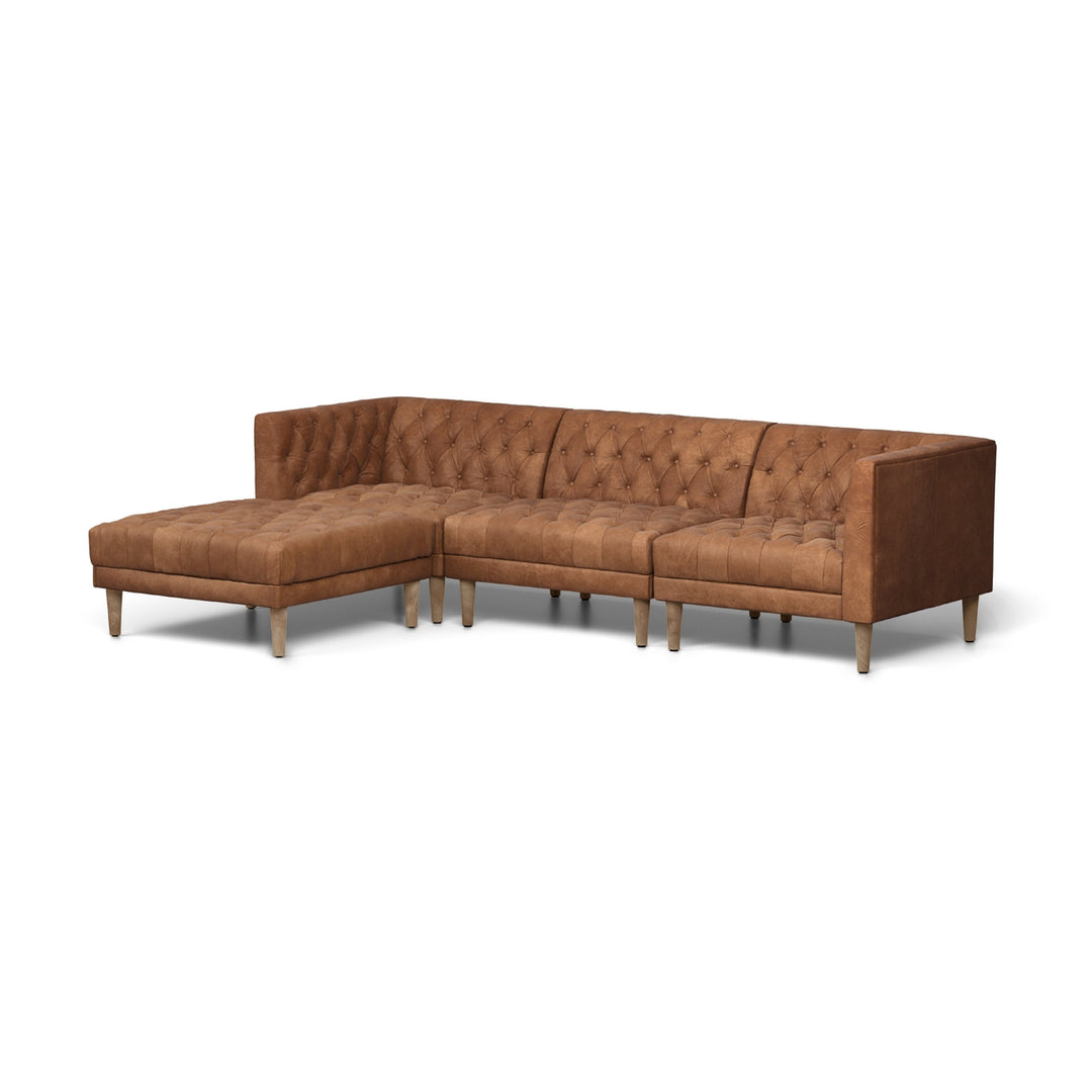 Williams Sectional-Four Hands-FH-233294-001-Sofas3 Piece Sectional-Chocolate-4-France and Son