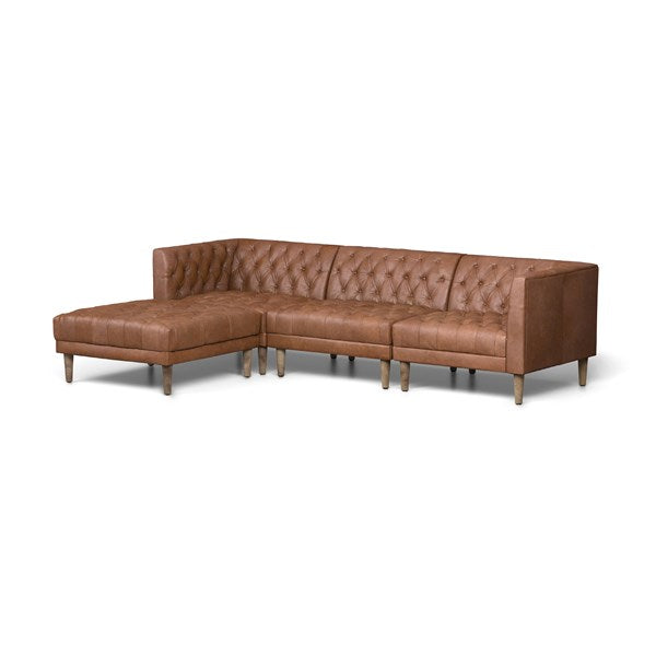Williams Sectional-Four Hands-FH-233294-002-Sofas3 Piece Sectional W / Ottoman-Chocolate-29-France and Son
