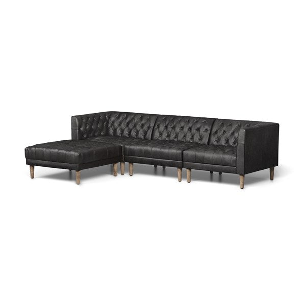 Williams Sectional-Four Hands-FH-233294-003-Sofas3 Piece Sectional W/ Ottoman-Ebony-59-France and Son