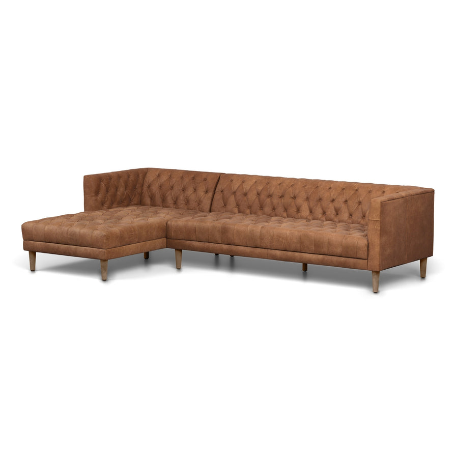 Williams Sectional-Four Hands-FH-233295-003-Sofas2 Piece Sectional-Chocolate-1-France and Son