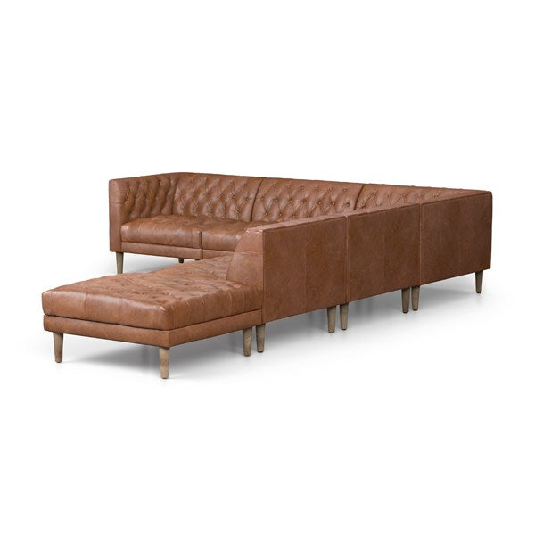 Williams Sectional-Four Hands-FH-233297-001-SofasRAF 5 Piece Section W/ Ottoman-Chocolate-64-France and Son