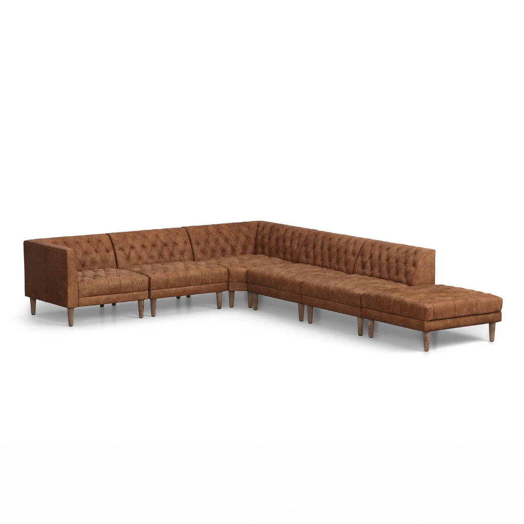 Williams Sectional-Four Hands-FH-233297-003-SofasLAF 5 Piece Sectional-Chocolate-8-France and Son