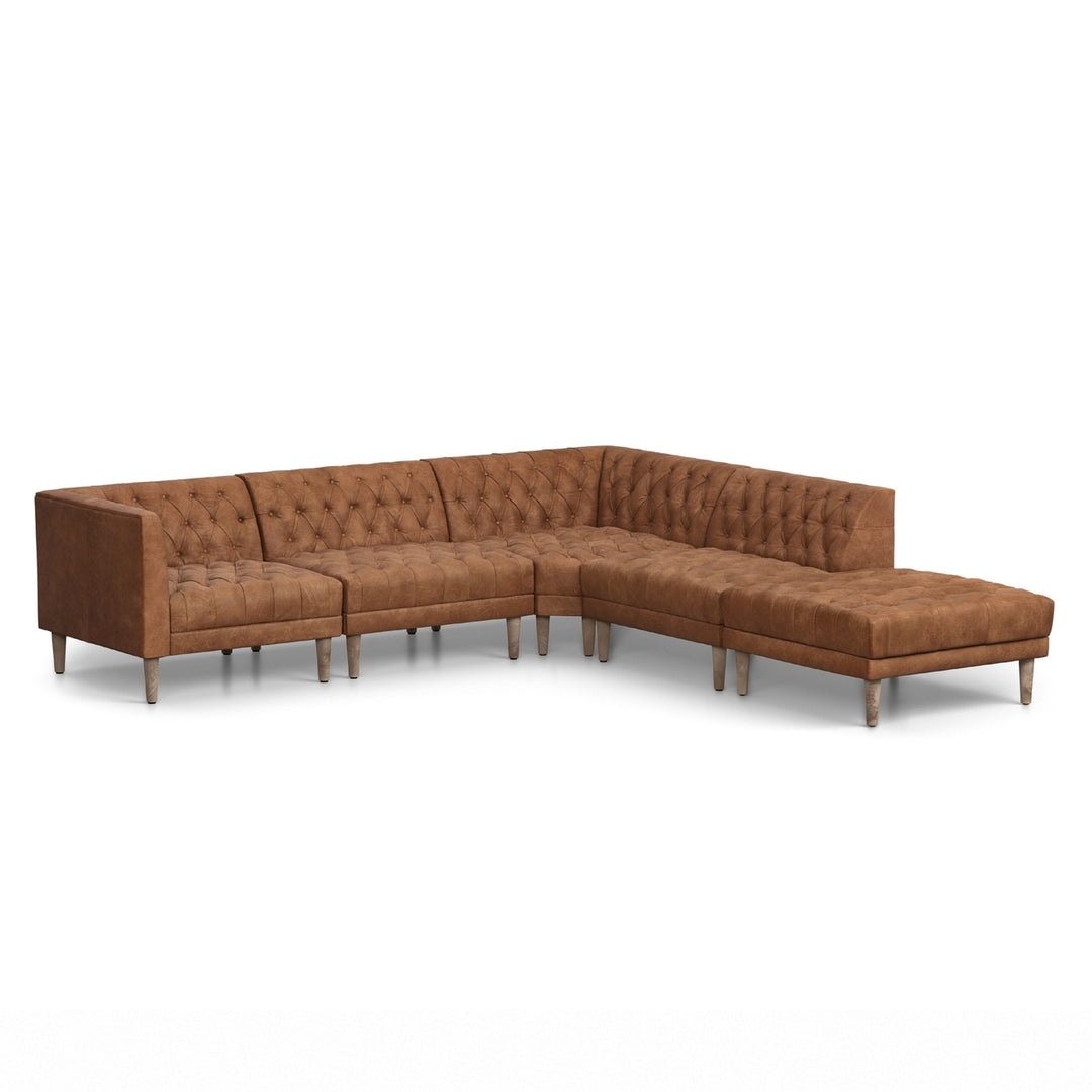 Williams Sectional-Four Hands-FH-233299-001-SofasLAF 4 Piece Sectional-Chocolate-5-France and Son