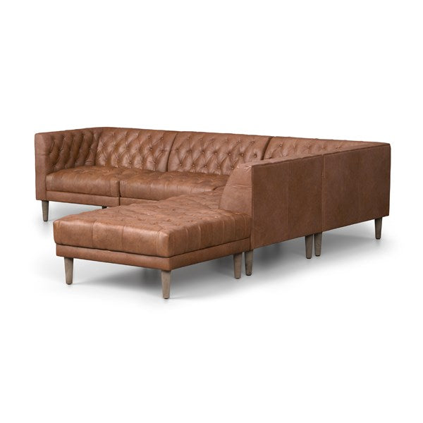Williams Sectional-Four Hands-FH-233300-003-SofasRAF 4 Section W/ Ottoman-Chocolate-61-France and Son