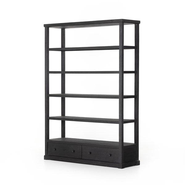 Woodmore Bookcase-Dark Totem-Four Hands-FH-233549-001-Bookcases & Cabinets-1-France and Son