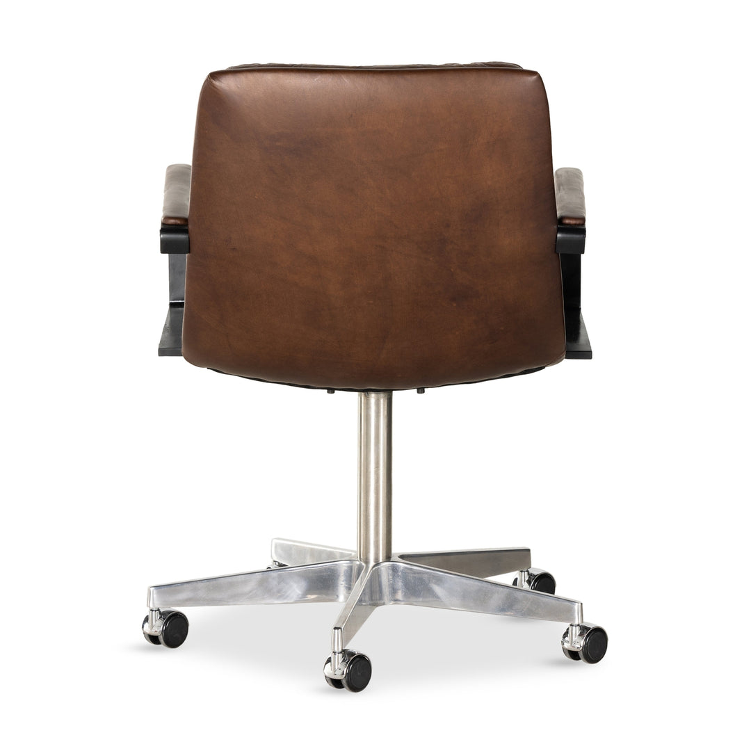 Malibu Arm Desk Chair-Four Hands-FH-233756-001-Task ChairsAntique Whiskey-3-France and Son