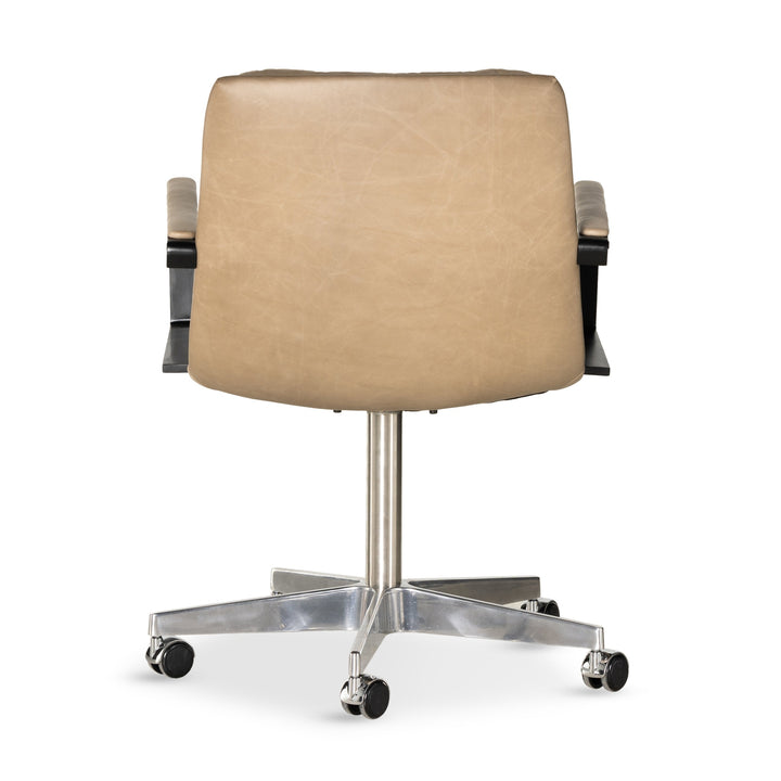 Malibu Arm Desk Chair-Four Hands-FH-233756-001-Task ChairsAntique Whiskey-7-France and Son