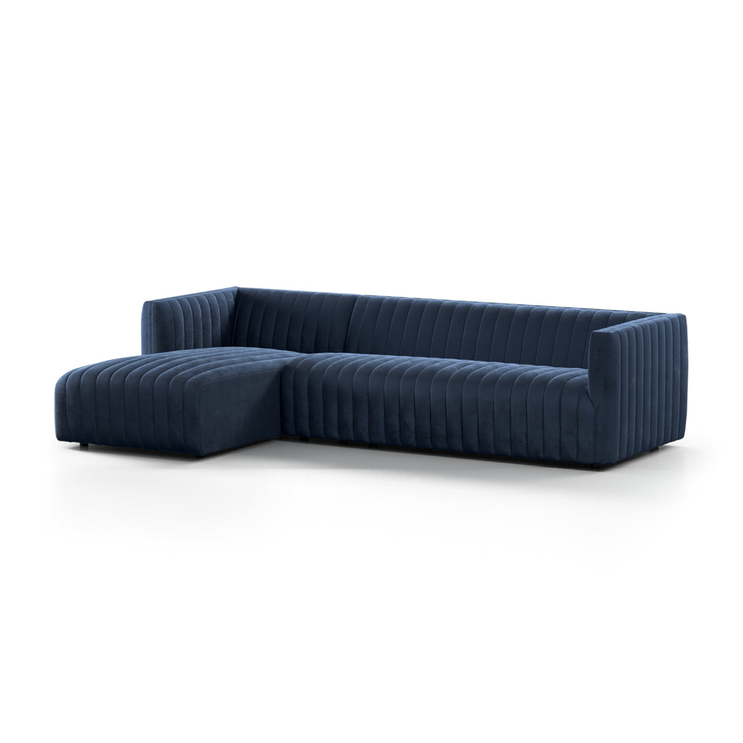 Augustine 2 Pc Sectional-Four Hands-FH-234063-004-Sectionals105"-Sapphire Navy-Left Chaise-9-France and Son