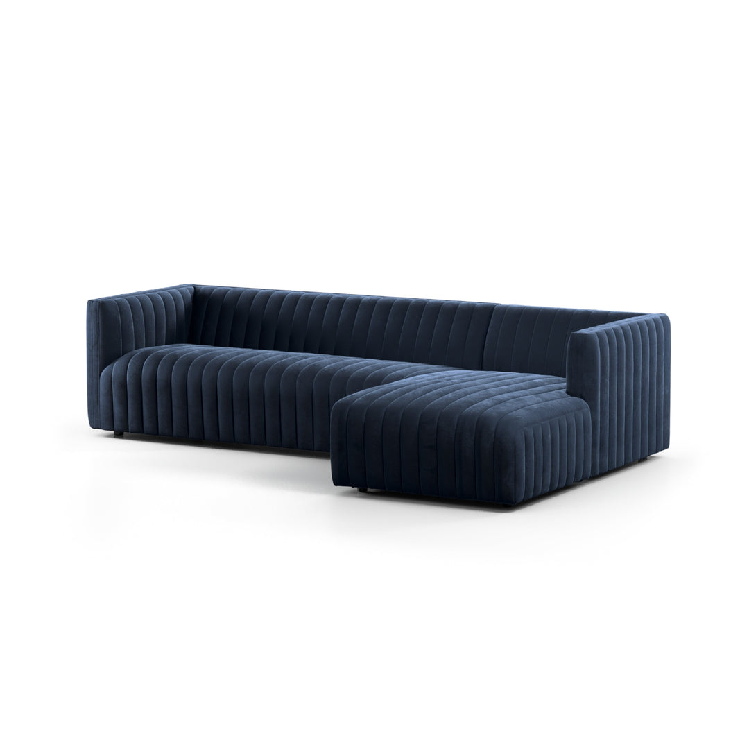 Augustine 2 Pc Sectional-Four Hands-FH-234065-004-Sectionals105"-Sapphire Navy-Right Chaise-14-France and Son