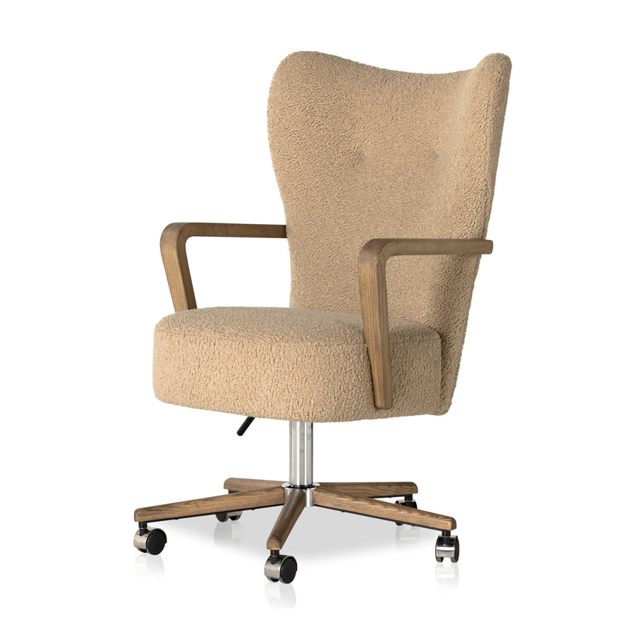 Melrose Desk Chair-Four Hands-FH-234109-001-Task ChairsSheepskin Camel-1-France and Son