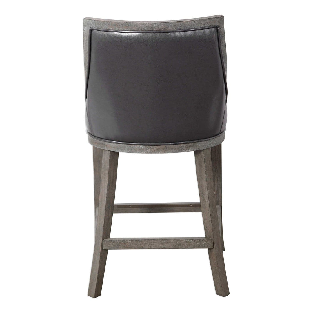 Uttermost Elowen Leather Counter Stool-Uttermost-UTTM-23465-Dining Chairs-5-France and Son