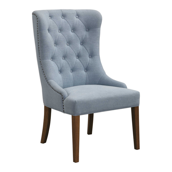 Uttermost Rioni Tufted Wing Chair-Uttermost-UTTM-23473-Lounge Chairs-1-France and Son