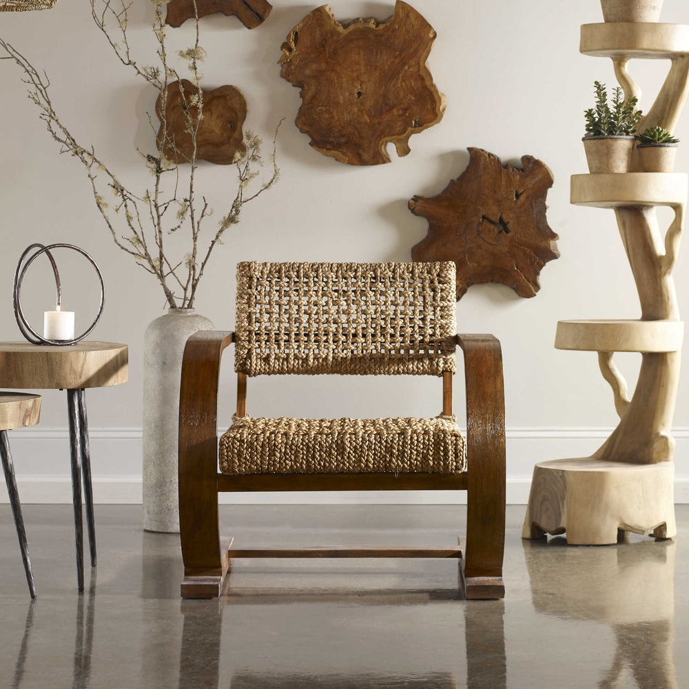 Chloe Natural Woven Accent Chair-Uttermost-STOCKR-UTTM-23483-Lounge Chairs-2-France and Son