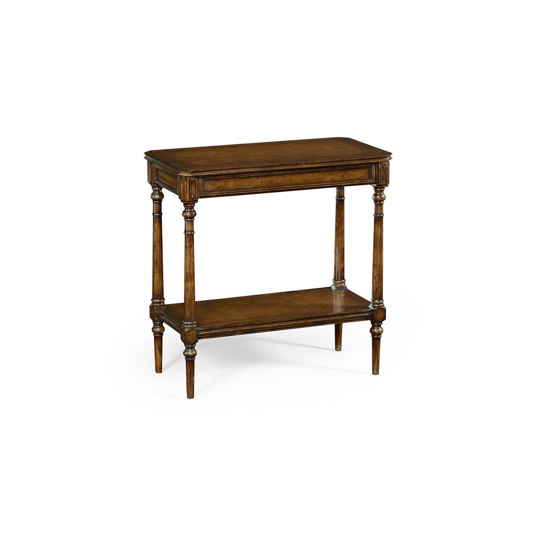 Country Living Style Walnut Side Table-Jonathan Charles-JCHARLES-494602-WAL-Side Tables-1-France and Son