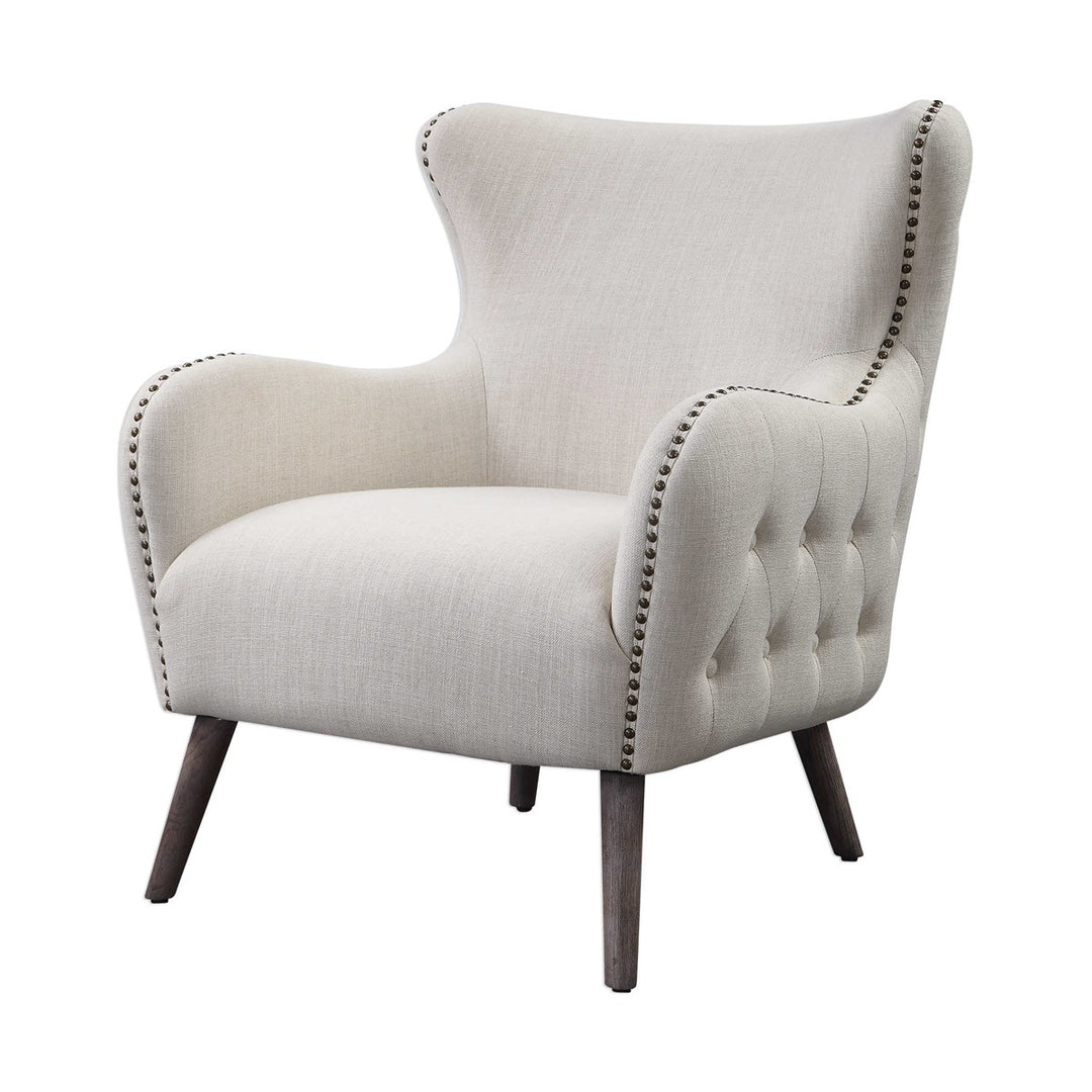 Uttermost Donya Cream Accent Chair-Uttermost-UTTM-23500-Lounge Chairs-3-France and Son