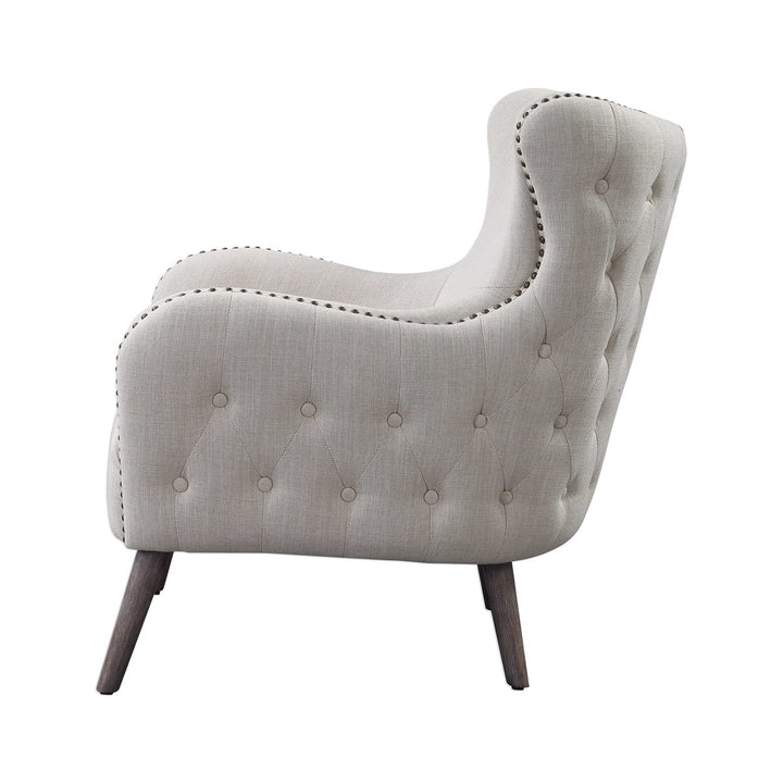 Uttermost Donya Cream Accent Chair-Uttermost-UTTM-23500-Lounge Chairs-4-France and Son