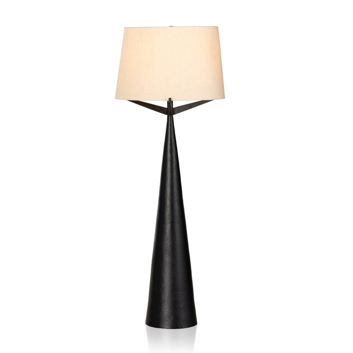 Ziggy Floor Lamp - Hammered Black Aluminum-Four Hands-FH-235073-001-Floor Lamps-3-France and Son