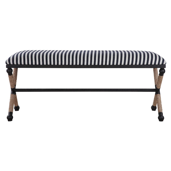 Braddock Striped Bench-Uttermost-UTTM-23527-Benches-1-France and Son
