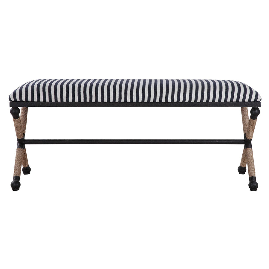 Braddock Striped Bench-Uttermost-UTTM-23527-Benches-1-France and Son