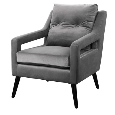 O'Brien Armchair-Uttermost-UTTM-23583-Lounge ChairsSmoke Grey Velvet-13-France and Son