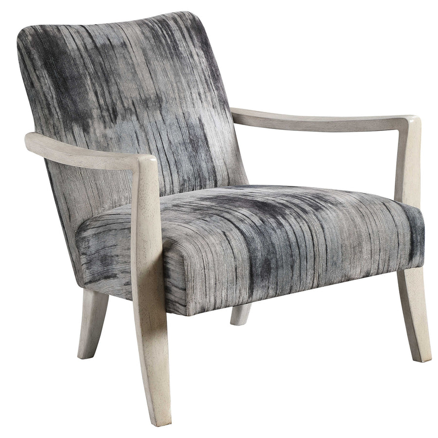 Watercolor Gray Chenille Accent Chair-Uttermost-UTTM-23587-Lounge Chairs-1-France and Son