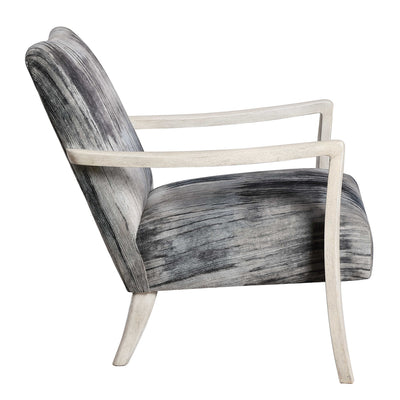 Watercolor Gray Chenille Accent Chair-Uttermost-UTTM-23587-Lounge Chairs-5-France and Son