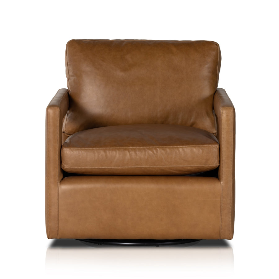 Olson Swivel Chair-Four Hands-FH-236092-004-Lounge ChairsSonoma Butterscotch-5-France and Son