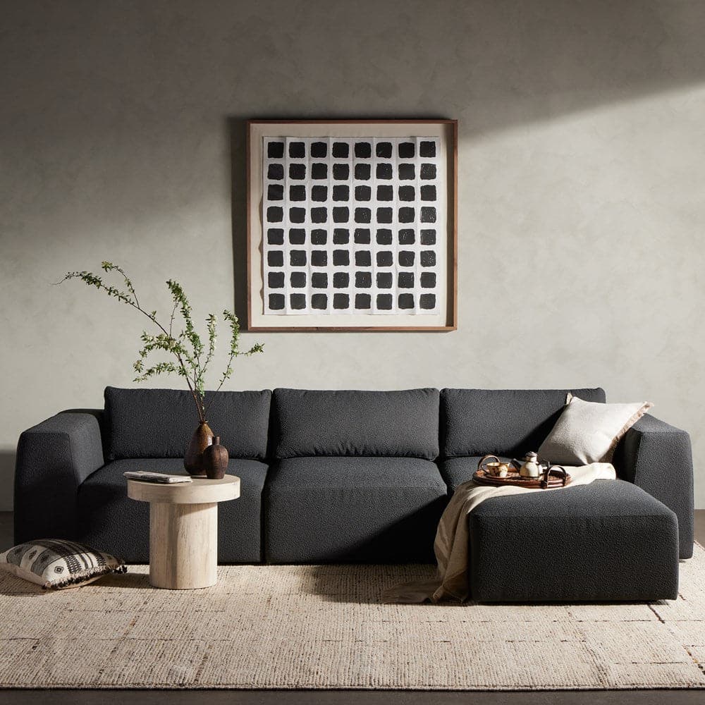 Brylee Modular Sectional Pieces - Fiqa Boucle Charcoal-Four Hands-FH-233016-003-SectionalsArmless-Fiqa Boucle Charcoal-1-France and Son