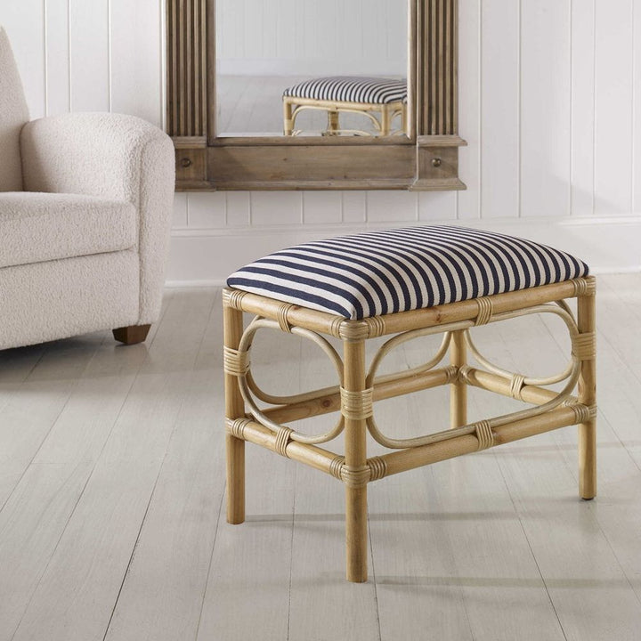 Laguna Small Bench-Uttermost-UTTM-23666-BenchesStriped-2-France and Son