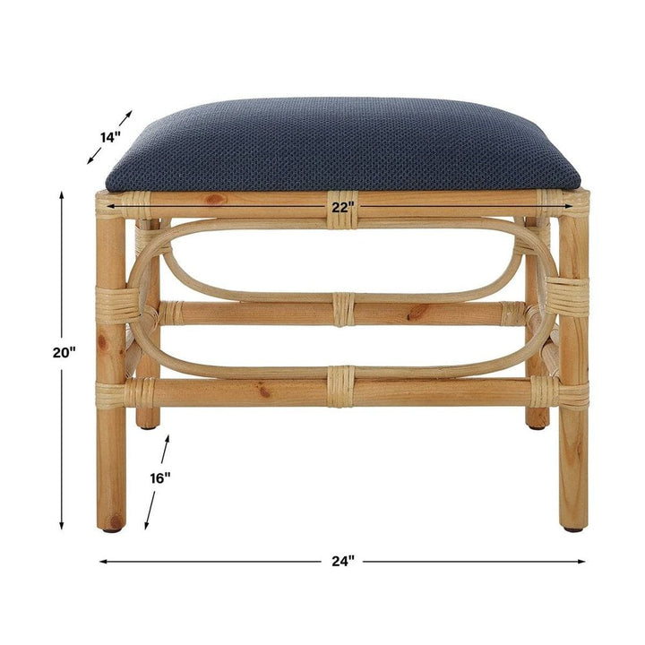 Laguna Small Bench-Uttermost-UTTM-23666-BenchesStriped-12-France and Son