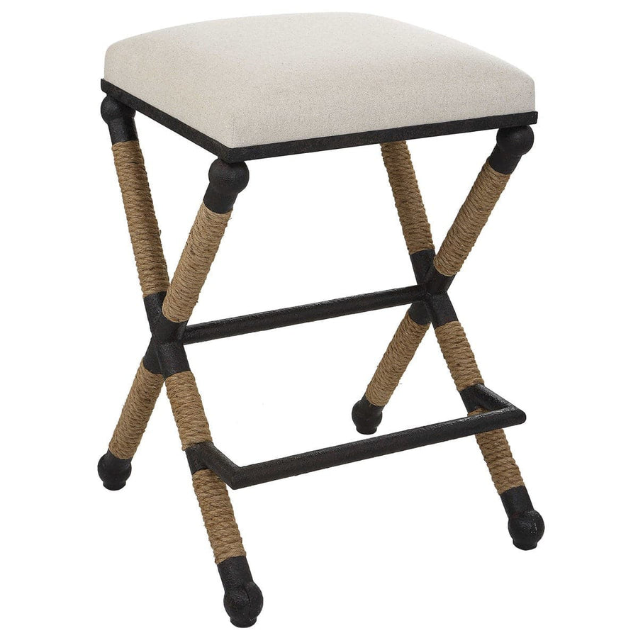 Uttermost Firth Rustic Counter Stool-Uttermost-UTTM-23709-Stools & OttomansOatmeal-1-France and Son
