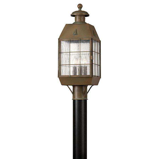 Outdoor Nantucket Post Lantern-Hinkley Lighting-HINKLEY-2371AS-Outdoor Lighting-1-France and Son
