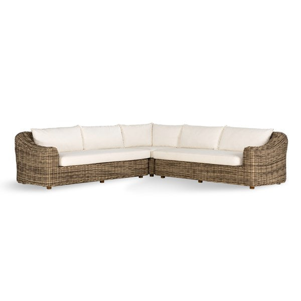 Messina Outdoor 3pc Sec-Natural-Four Hands-FH-237460-001-Outdoor Sectionals3pc Sectional-1-France and Son