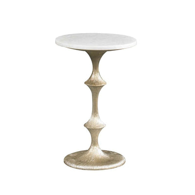 Livie Round Pedestal Table-Hickory White-HICW-904-14-Side Tables-1-France and Son