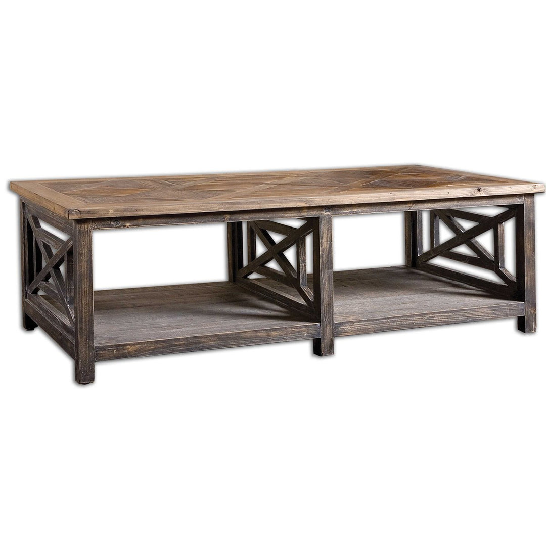 Uttermost Spiro Reclaimed Wood Cocktail Table-Uttermost-UTTM-24264-Coffee Tables-1-France and Son