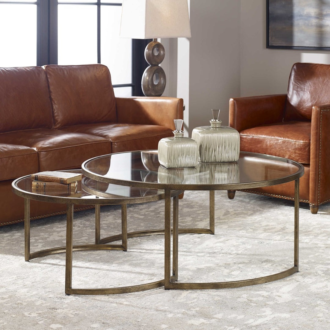 Rhea Nested Coffee Tables S/2-Uttermost-UTTM-24747-Coffee Tables-3-France and Son