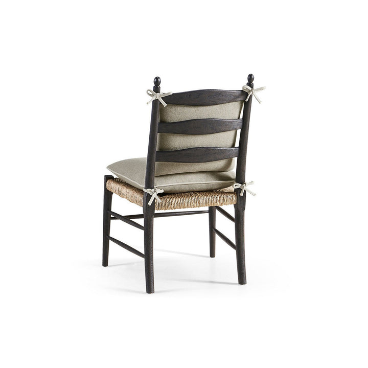 Doppler Ladder Back Side Chair-Jonathan Charles-JCHARLES-003-2-100-EBO-Dining ChairsEbonized Black-3-France and Son