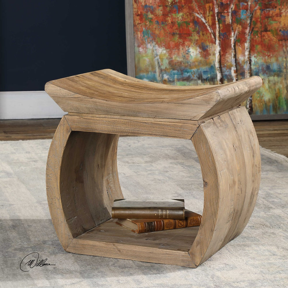 Connor Elm Accent Stool-Uttermost-UTTM-24814-Stools & Ottomans-2-France and Son