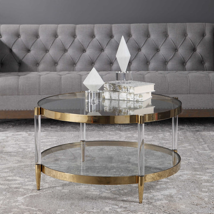 Uttermost Kellen Glass Coffee Table-Uttermost-UTTM-24895-Coffee Tables-2-France and Son