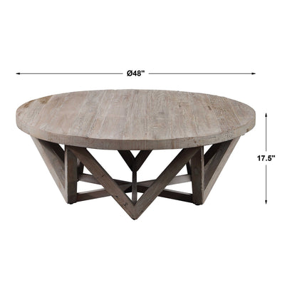 Kendry Reclaimed Wood Coffee Table-Uttermost-UTTM-24928-Coffee Tables-6-France and Son