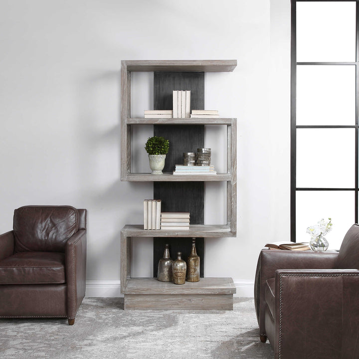 Uttermost Nicasia Modern Etagere-Uttermost-UTTM-24958-Bookcases & Cabinets-2-France and Son