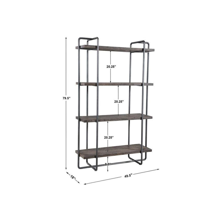 Uttermost Stilo Urban Industrial Etagere-Uttermost-UTTM-24970-Bookcases & Cabinets-5-France and Son