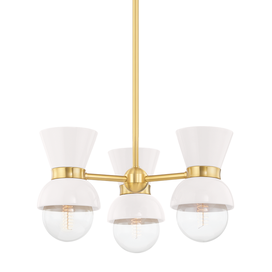 Gillian 3 Light Semi Flush-Mitzi-HVL-H469603-AGB/CCR-Flush MountsAged Brass/Ceramic Gloss Cream-1-France and Son