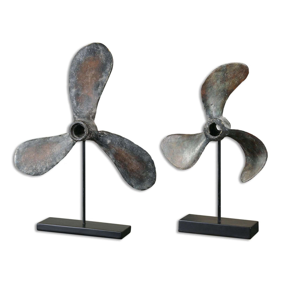 Propellers Rust Sculptures, S/2-Uttermost-UTTM-19947-Decor-1-France and Son